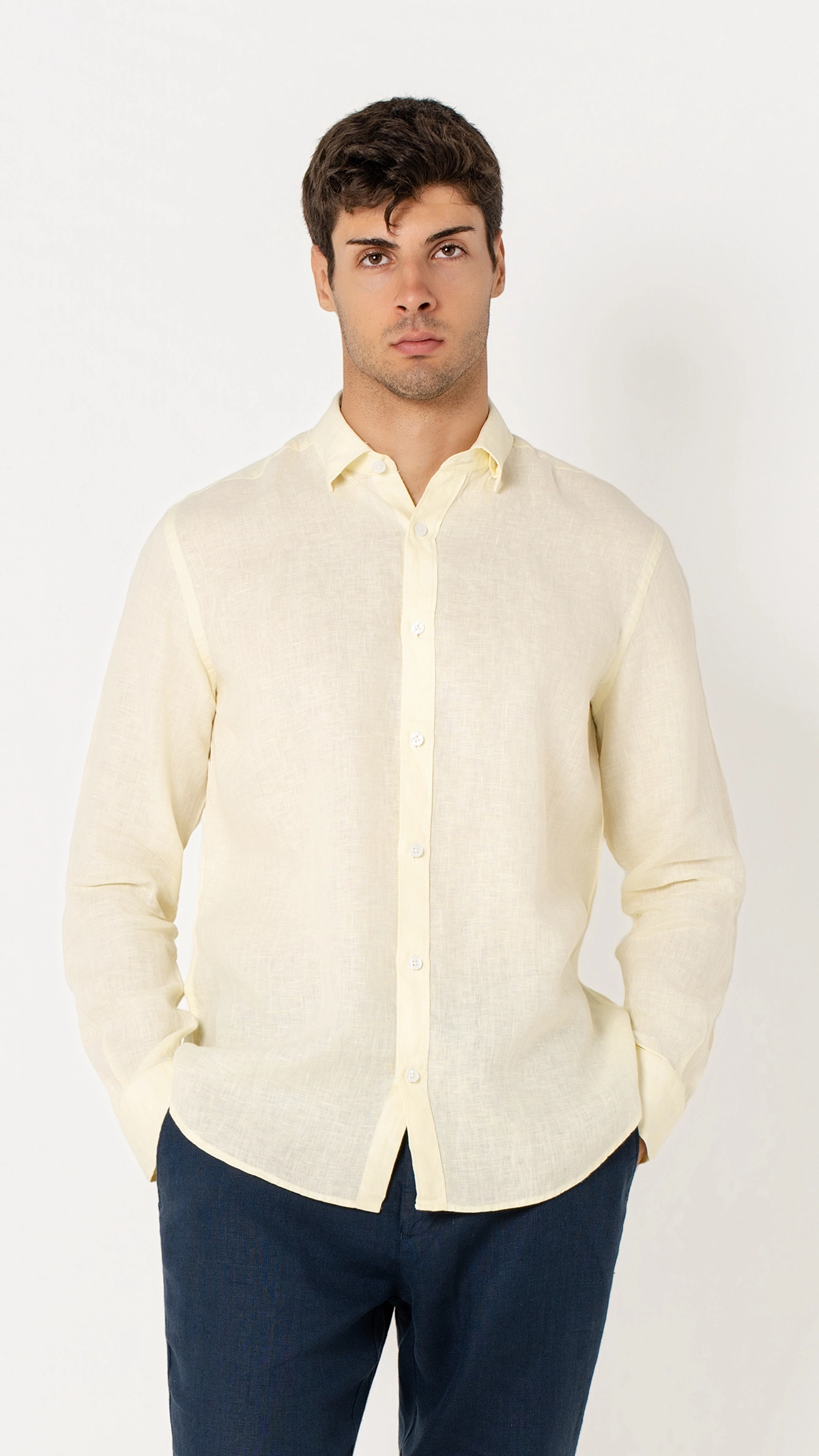 Regular Fit 100% Linen Shirt